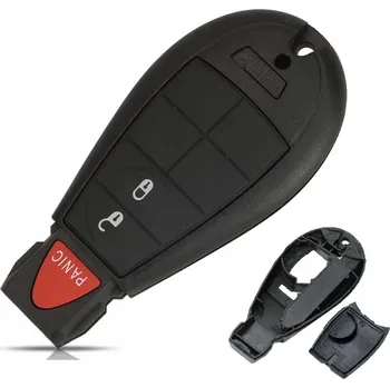 Autoklíč Pouzdro klíče dálkového ovládání JEEP DODGE CHRYSLER 2 TLAČÍTKA + PANIC planžeta CY24