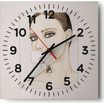 Hodiny Nástěnné hodiny do obýváku 40x40 Abstrakce Tiché hodiny Skleněné hodiny Bez hlučnosti