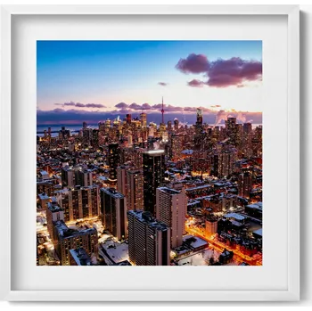 Obraz Nástěnný obraz v rámu Architektura velkoměsta z ptačí perspektivy 50x50 cm