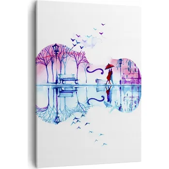 Obraz Obraz na plátně do obýváku ložnice 50x70 abstrakce obrazy na zeď