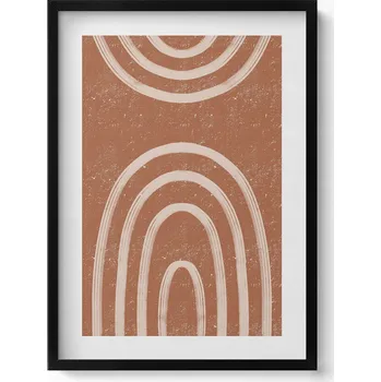 Obraz Obraz grafika v černém rámu Minimalistické umění v boho stylu 50x70 cm