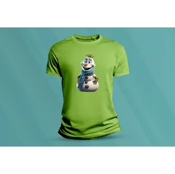 Dětské bavlněné tričko Olaf. Lime velikost L