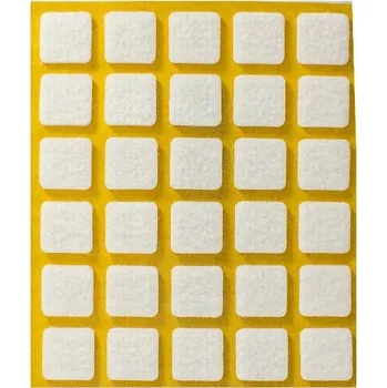 Podložka pod nábytek FILCOVÁ PODLOŽKA SAMOLEPICÍ 15x15 BÍLÁ, FILCOVÉ PODLOŽKY 30ks