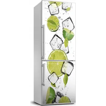 Fototapeta Samolepka na ledničku s dýhou Limetka a ledem 70x190