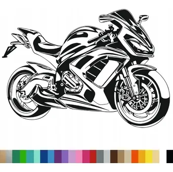 Samolepící dekorace DEKORAČNÍ NÁLEPKA na zeď MOTORKA CHOPPER CUSTOM 127x90 cm