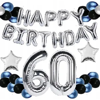 Balónek BALÓNKY k šedesátým narozeninám číslice 60 LET
