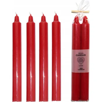 Svíčka Intenční svíčky rituální LÁSKA sada červených svíček 4 kusy