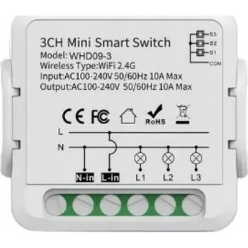IP kamera PODOMÍTKOVÉ RELÉ WIFI SPÍNAČE TUYA SMART LIFE 3 KANÁLOVÉ