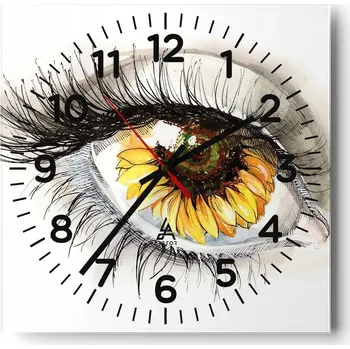 Hodiny Nástěnné hodiny do obýváku 40x40 Abstrakce Tiché hodiny Skleněné hodiny Bez hlučnosti