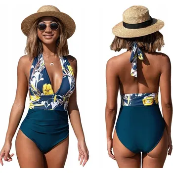 Dámské plavky K&M jednodílné plavky, vícebarevné, velikost M