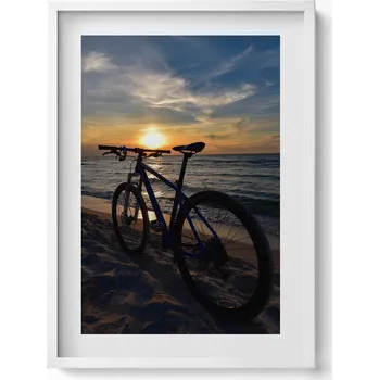 Obraz Ozdobný nástěnný obraz v rámu s grafikou loft Kolo Baltské moře 50x70 cm