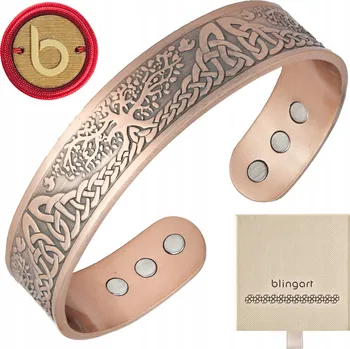 Náramek Dámský měděný magnetický náramek BANGLA strom života dárek BLINGART