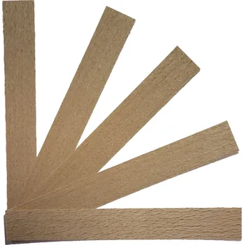 Obraz Dřevěné knoty do svíček, knot 15 cm x 2 cm, 5 KUSŮ