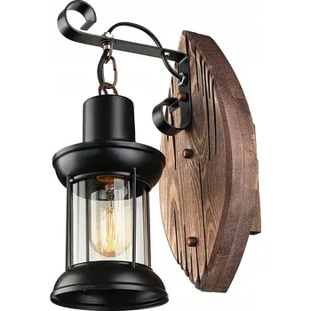 Nástěnné svítidlo DŘEVĚNÁ nástěnná LAMPA nástěnná lampa LITINOVÁ LOFT HOSPODA VINTAGE DEKORATIVNÍ E27