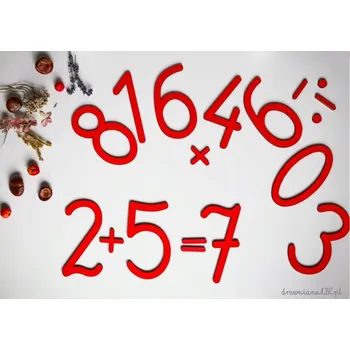 Dřevěná hračka Montessori pohyblivé číslice, dřevěné, malované