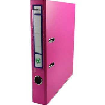 Šanon RŮŽOVÝ A4 úzký s pákou 2 kroužky růžový EKOBOX 50mm