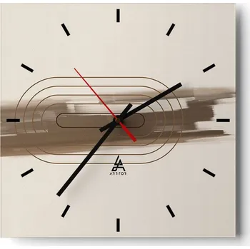 Hodiny Velké nástěnné hodiny 40x40 Abstrakce Skleněné tiché hodiny