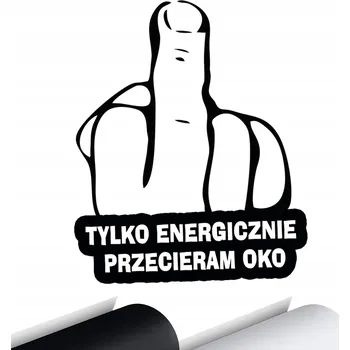Samolepicí dekorace na vozidlo NÁLEPKA na auto ENERGICKÝ FAKOL FUCK YOU 15x12 cm