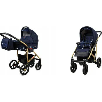 Kočárek Dětský kočárek 2v1 BabyLux LARGO – sporťák a hluboká korba, lehký, s taškou