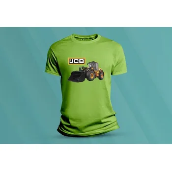 Chlapecké tričko Dětské bavlněné tričko JCB 4. Lime velikost L