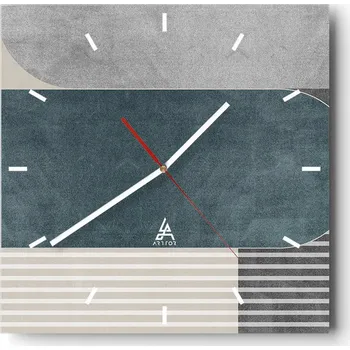 Hodiny Velké nástěnné hodiny 40x40 Minimalistické skleněné hodiny Tiché