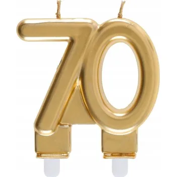 Dortová svíčka Svíčky na dort ZLATÉ narozeniny 70. narozeniny