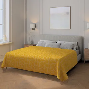 Přehoz na lůžko Dekoria Přehoz deka 220x260cm odstíny žluté 220 x 260 cm