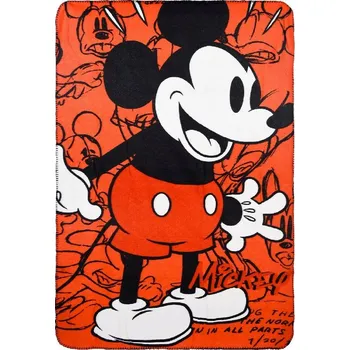 Dětská deka Deka Disney - Mickey Mouse, myšák Mickey 100 x 150 cm červená Mickey Mouse