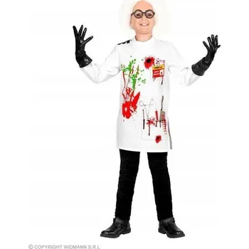 Karnevalový kostým KOSTÝM BLÁZNIVÝ CHIRURG ŠÍLENEC HALLOWEEN 128
