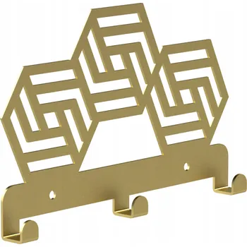 Věšák Šatní ramínko kovový Domer zlatý