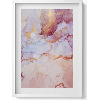 Obraz Moderní nástěnná dekorace obraz v bílém rámu Textura mramoru 50x70 cm