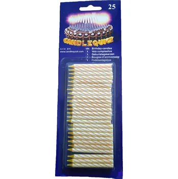 Svíčka Narozeninové svíčky sada 25 ks žluté