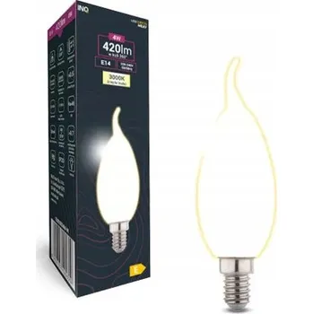 Žárovka LED ŽÁROVKA MLÉČNÁ PLAMÍNEK E14 230V 4W WW