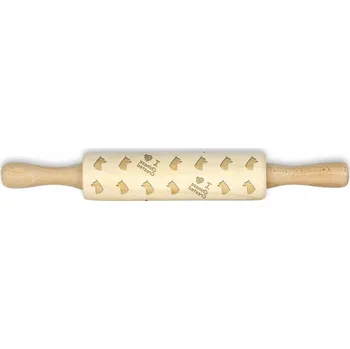 Váleček na těsto Čínský chocholatý pes - malý váleček se vzorem psa, váleček na těsto pro děti