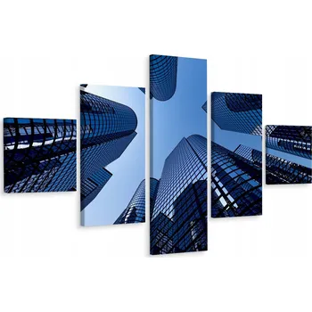 Obraz Vícedílný obraz Mrakodrapy ARCHITEKTURA 3D 250x150 cm