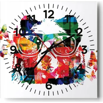 Hodiny Nástěnné hodiny do obýváku 40x40 Abstrakce Tiché hodiny Skleněné hodiny Bez hlučnosti