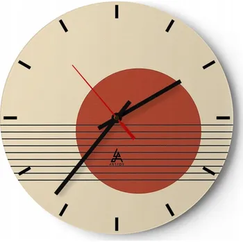 Hodiny Nástěnné hodiny do kuchyně 30x30 Abstrakce Skleněné hodiny do obýváku Tiché