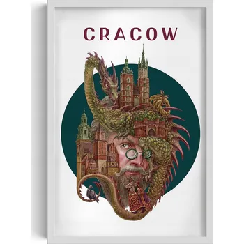 Obraz Ozdobný nástěnný obraz v rámu Cracow Grafika od Alicji Kocurek 40x60