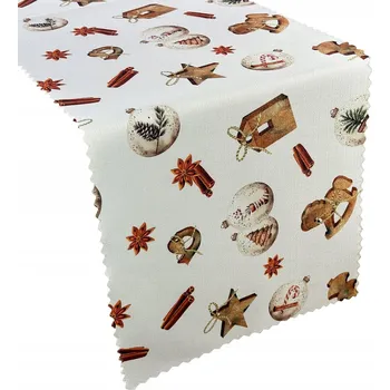 ubrus Vánoční běhoun na stůl Wooden Story 40x140 cm
