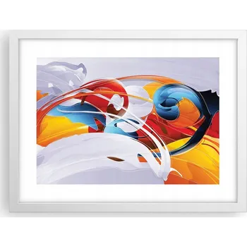 Obraz Obraz plakát v bílém rámu do obýváku 40x30 abstrakce foto na zeď