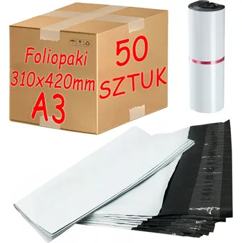 Obálka Plastové Obálky Bílé obálky pro balení A3 310x420 mm - 50 ks