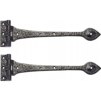 pant Pásový závěs Černý Ozdobný kovaný Ocel 305mm 2ks