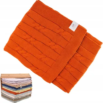 Prostěradlo Pletená deka - 90x100 cm - Snuglytots - Model Cubble - Cihlová