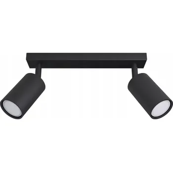 Stropní Svítidlo černá LED lampa NÁSTĚNNÝ 2x40W Rune II