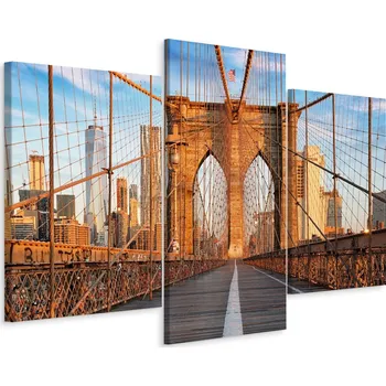 Obraz Obraz Triptych Brooklynský Most New York 120x80