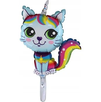 Balónek Fóliový balónek Kočka s rohem jednorožce (Kotorožec) 35 cm