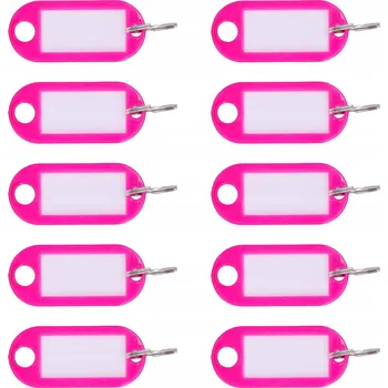 Přívěsky na klíče přívěsek na klíče 10x Identifikátor přívěsek klíčenky RŮŽOVÝ