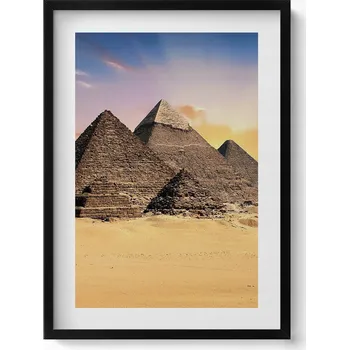 Obraz Dekorativní obraz v rámu do obýváku Egyptské pyramidy v poušti 50x70 cm