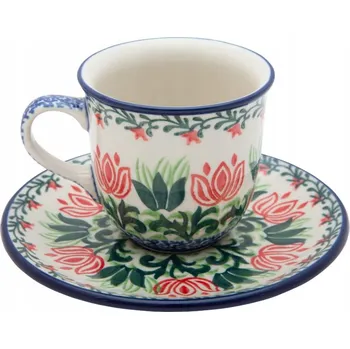 180 ml ŠÁLEK s podšálkem Ceramika Bolesławiec