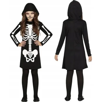 Karnevalový kostým HALLOWEENSKÉ KOSTLIVEC KOSTÝM ŠATY